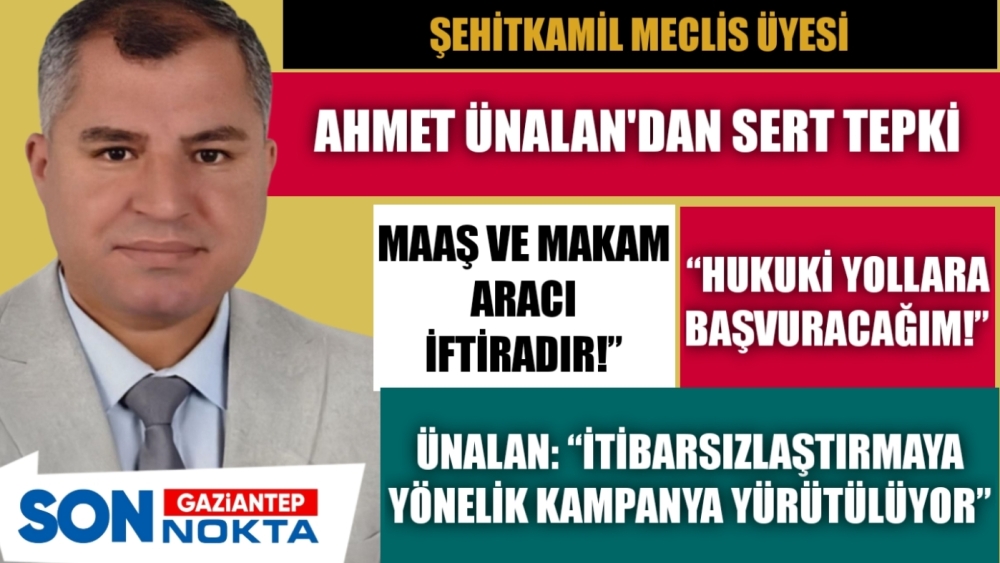 ÜNALAN’DAN SERT ÇIKIŞ: “MAAŞ VE MAKAM ARACI İFTİRADIR, İTİBARSIZLAŞTIRMAYA YÖNELİK BİLİNÇLİ KAMPANYA YÜRÜTÜLÜYOR!”