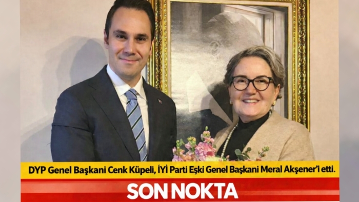 Doğru Yol Partisi Genel Başkanı Cenk Küpeli, İYİ Parti Eski Genel Başkanı Meral Akşener'i ziyaret etti.