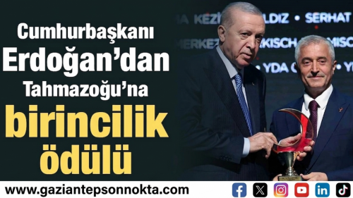 Cumhurbaşkanı Erdoğan’dan Tahmazoğu’na birincilik ödülü