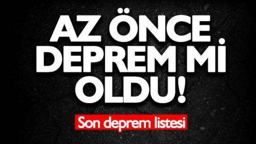 AFAD duyurdu! Adıyaman'da deprem oldu