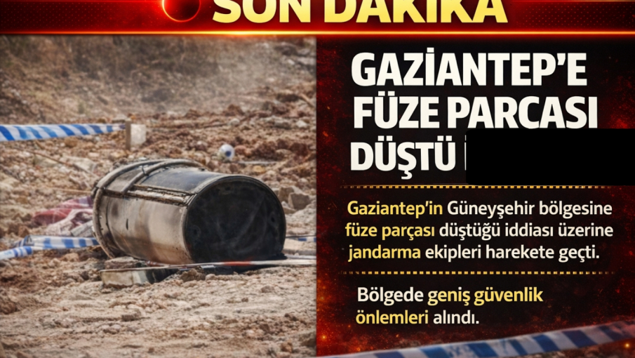 Gaziantep'e füze parçası düştü!