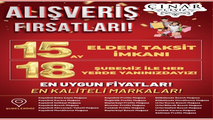 ÇINAR ÇEYİZ İLAN