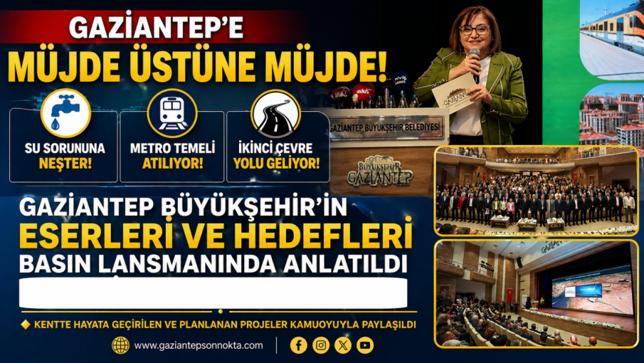 Gaziantep Büyükşehir'in serleri ve Hedefleri Basın Lansmanında anlatıldı