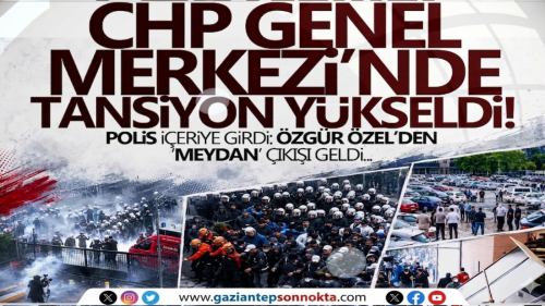 CHP Genel Merkezi'nde tansiyon yükseldi! Polis kapıyı kırıp bahçeye girdi...