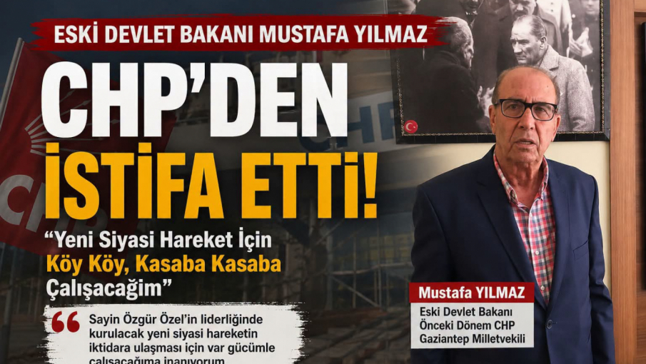 GAZİANTEP SİYASETİNDE DİKKAT ÇEKEN İSTİFA!