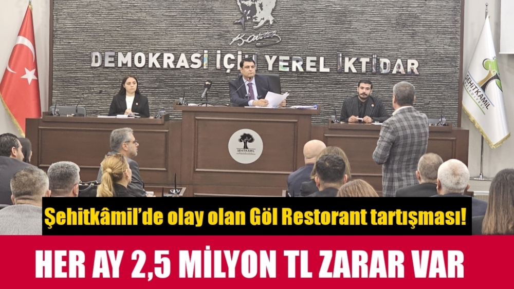 Şehitkâmil’de olay olan Göl Restorant tartışması! HER ay AY 2,5 Milyon TL Zarar var