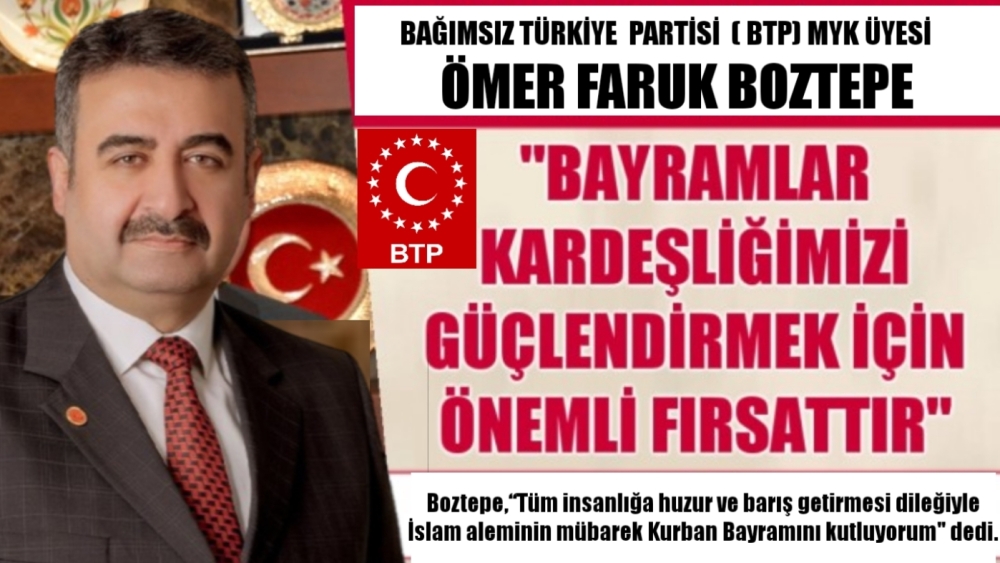 BOZTEPE'DEN KURBAN BAYRAMI MESAJI