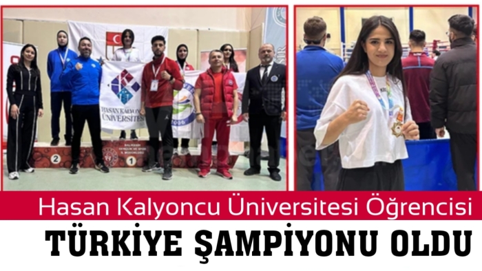 Hasan Kalyoncu Üniversitesi öğrencisi Türkiye şampiyonu oldu