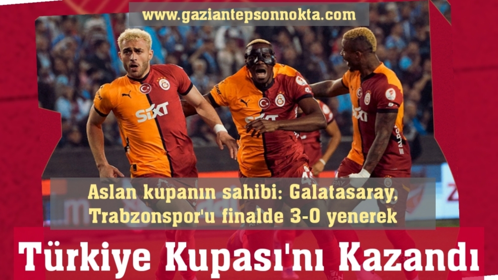 Aslan kupanın sahibi: Galatasaray, Trabzonspor'u finalde 3-0 yenerek Türkiye Kupası'nı kazandı