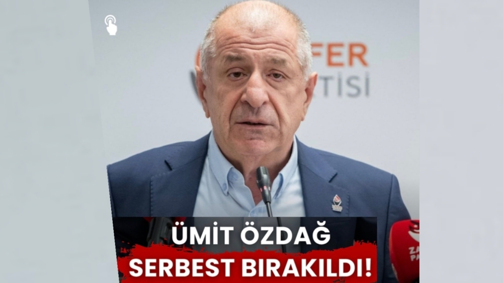 Son dakika haberi... Zafer Partisi Genel Başkanı Ümit Özdağ tahliye edildi.