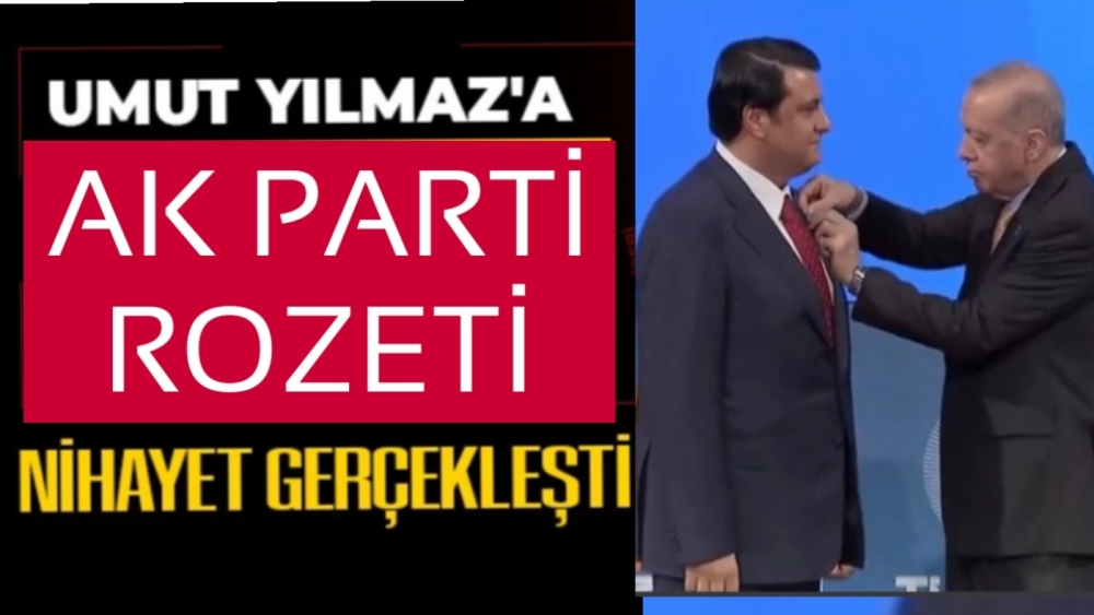 Rozeti Erdoğan taktı