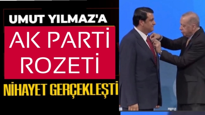 Rozeti Erdoğan taktı