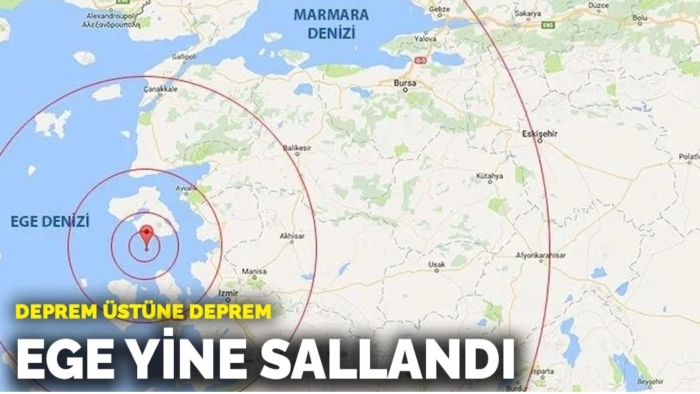Son dakika deprem... Ege Denizi'nde peş peşe depremler!