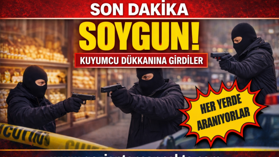 Gaziantep’te Film Gibi Soygun! Kuyumcudan Yarım Kilo Altın Çaldılar